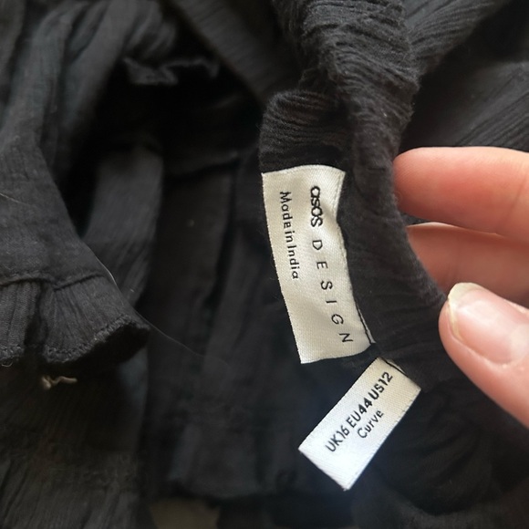 ASOS Black Mini Cotton Skirt Sz 12 Whimsigoth Fairy Grudge Soft Goth - Picture 7 of 14